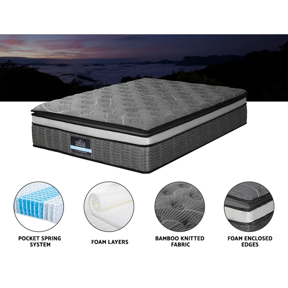 34cm Double Layer Pocket Spring King Mattress - Giselle