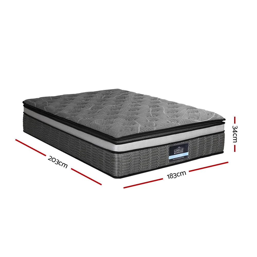 34cm Double Layer Pocket Spring King Mattress - Giselle