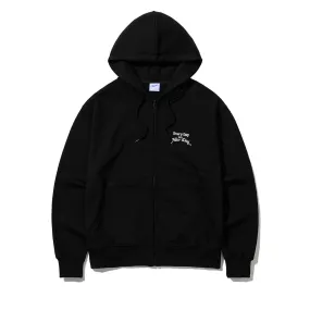 3D EVERY DAY RABBIT HOODIE ZIP-UP BLACK