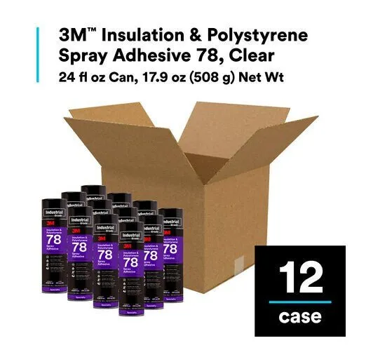 3M Polystyrene Foam Insulation Spray Adhesive 78 (12 Count)