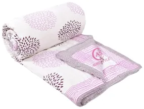 400 TC Pure Cotton Double Bed Soft Jaipuri AC Quilt/Razai/Rajai Sanganeri Print,Jaipuri razai Double Bed for Winter Printed, (90 x 108 inch) Pack of 1, Breathable,