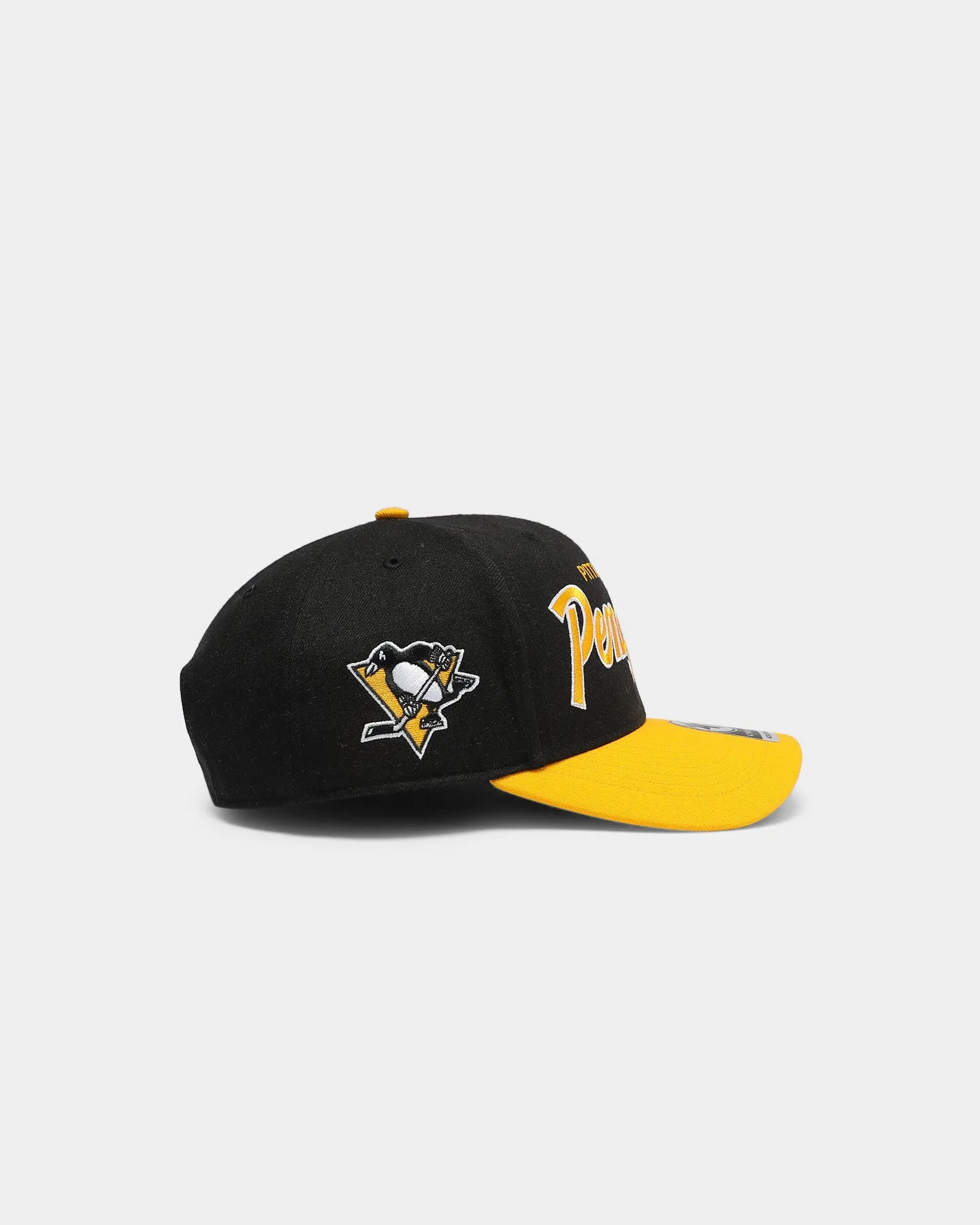 47 Brand Men's Pittsburgh Penguins Script MVP DP Snapback Black/Gold