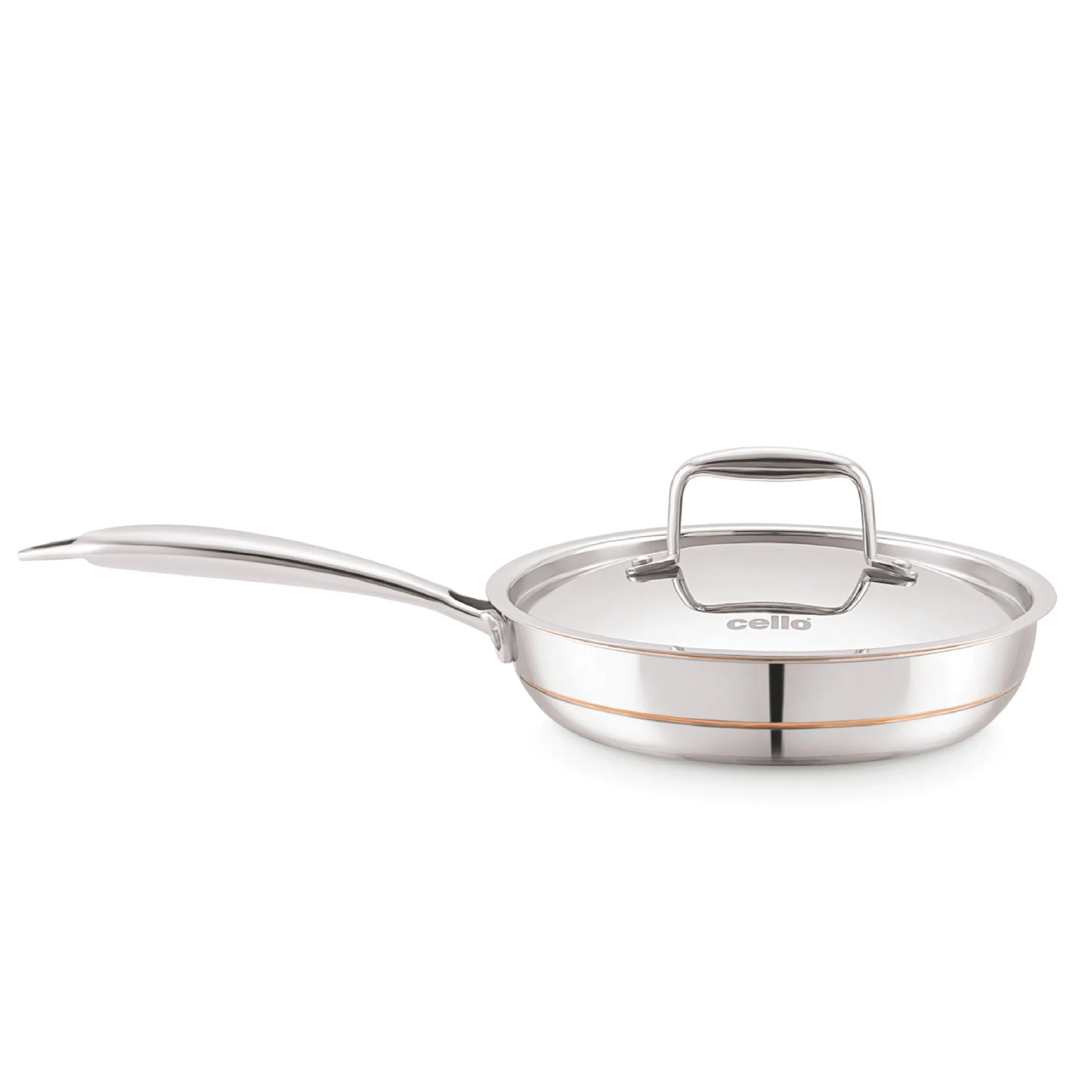 5-Ply Stainless Steel Fry Pan with Lid