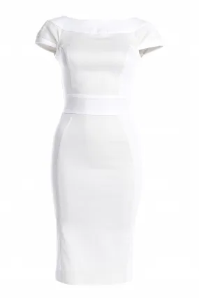 ACHILLEA WHITE PENCIL DRESS