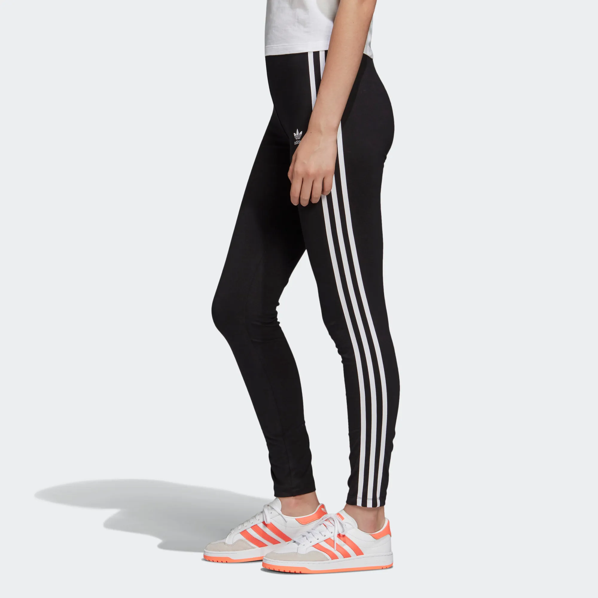 Adidas Women's Adicolor 3 Stripes Leggings - Black / White