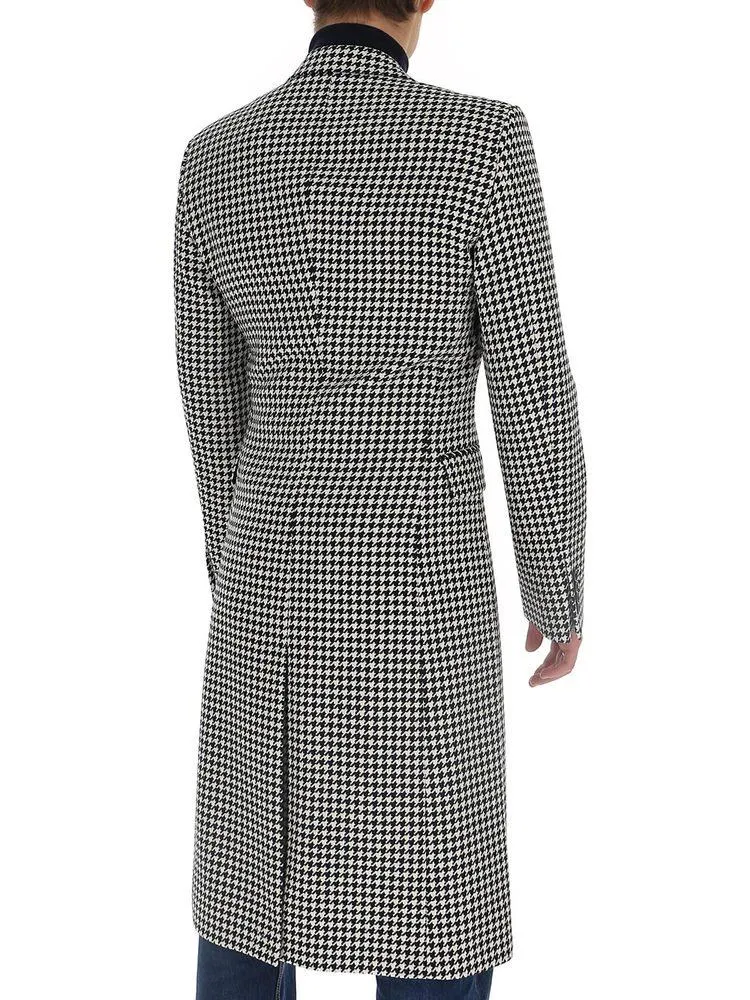 Alexander McQueen Houndstooth Tailored Coat