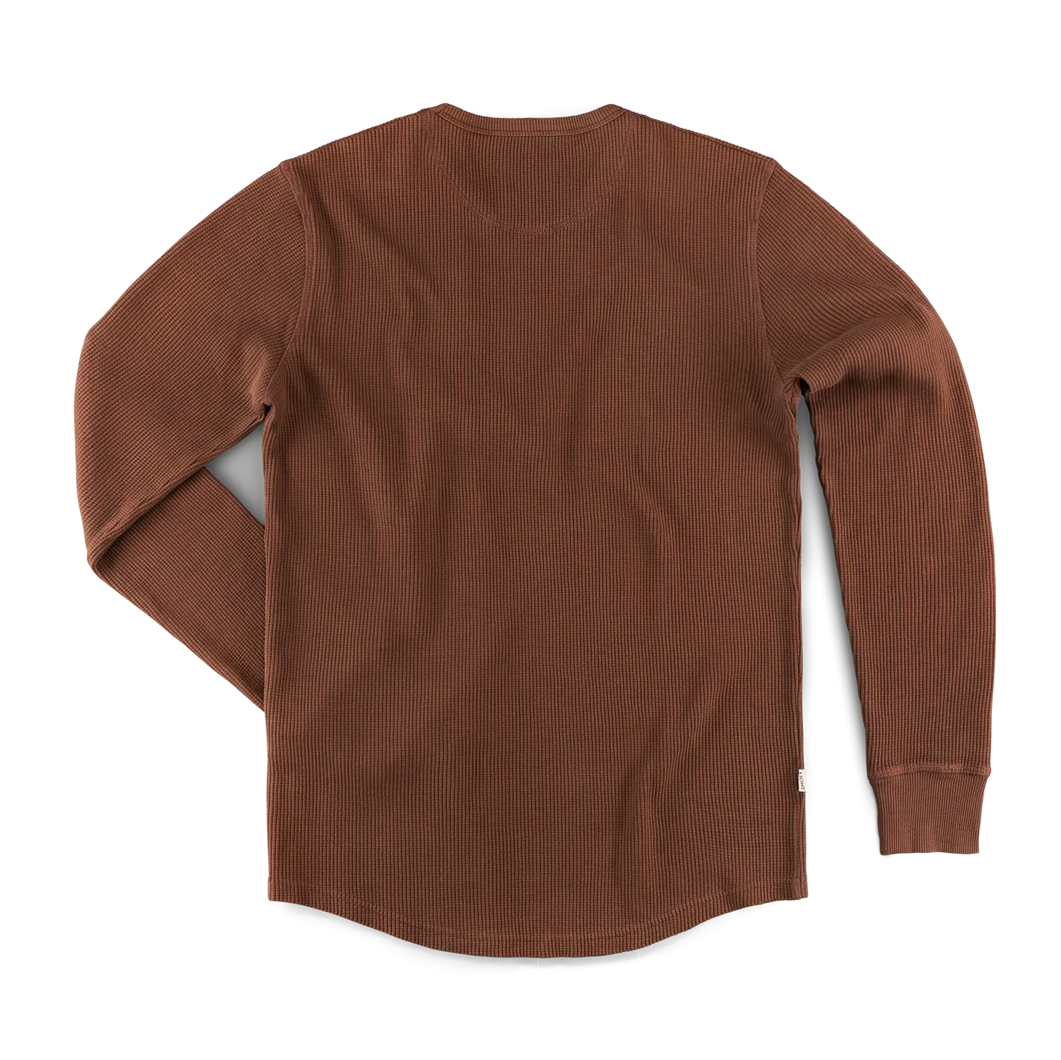 &SONS Base Waffle Crew Neck Chocolate Brown