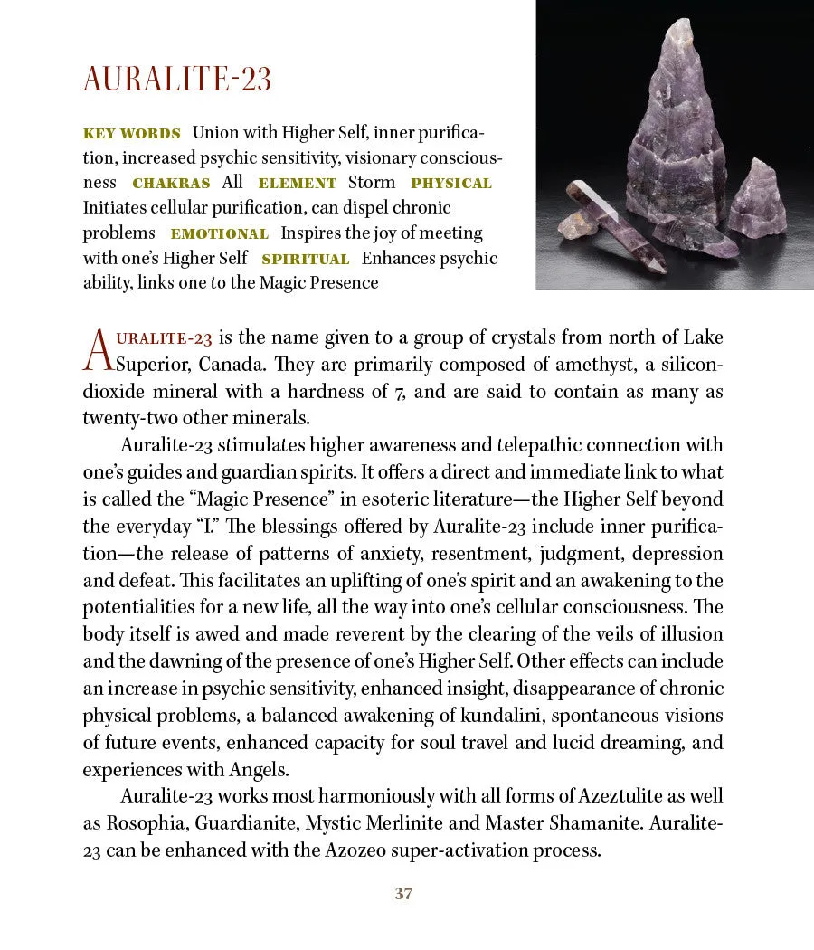 Auralite 23 Azozeo Super Activated Crystal Altar Stone 'Magic Presence'