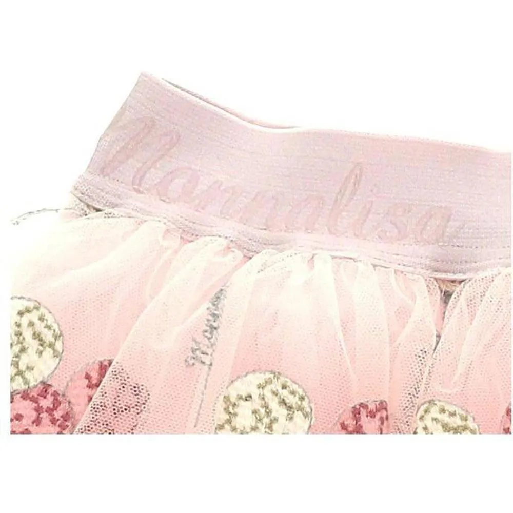 Baby Girls Pink Floral Tulle Skirt