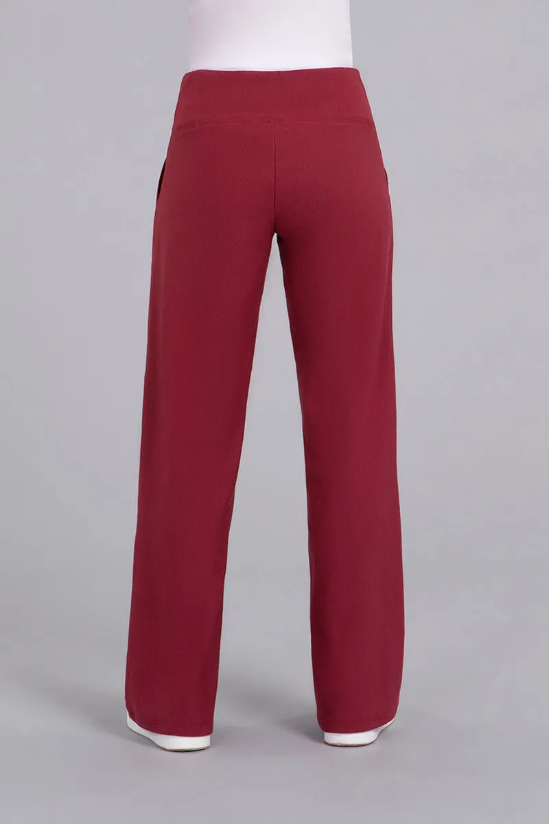 Bamboo Fleece Straight Leg Pant | Cherry