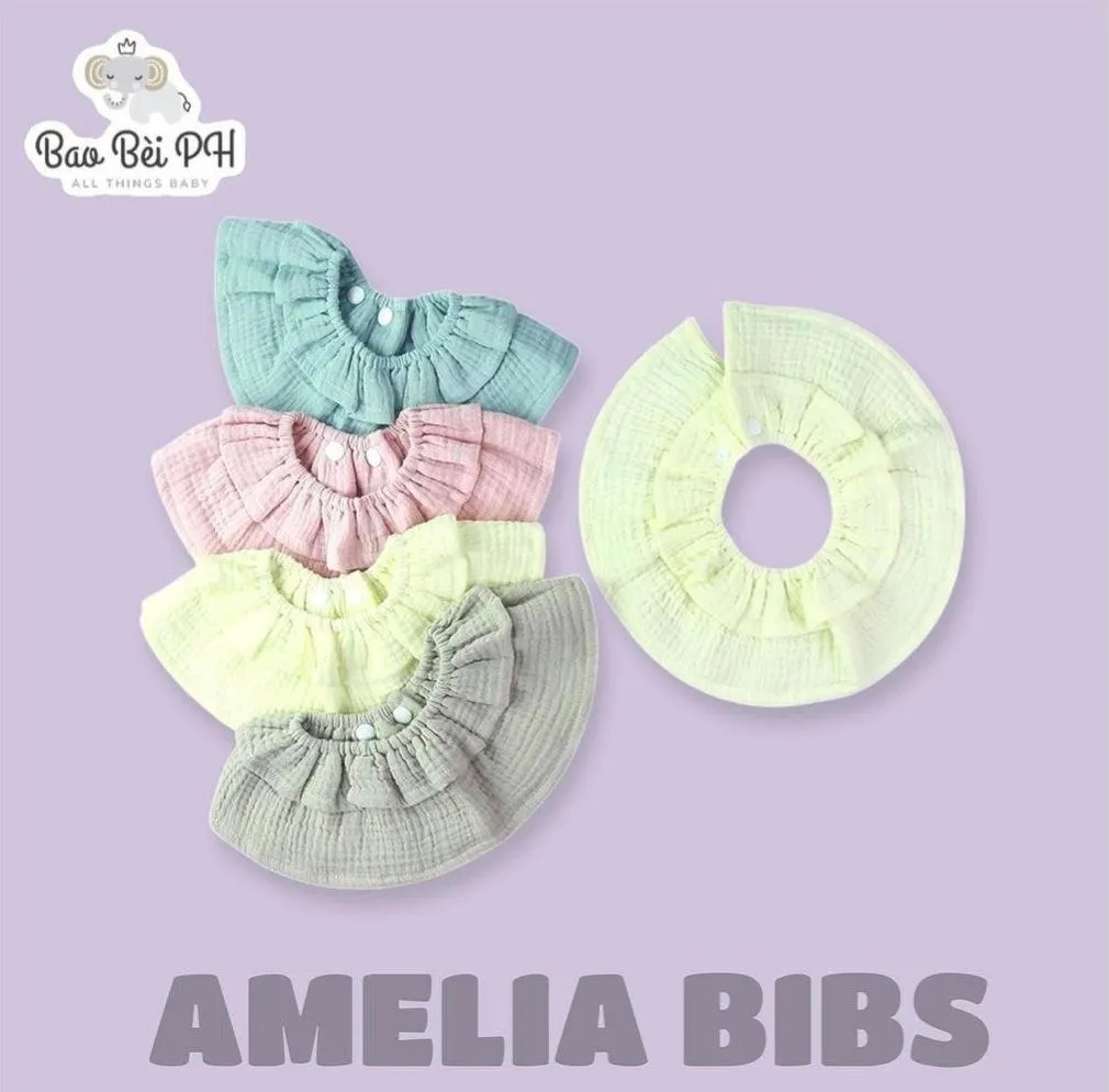 Bao Bei Amelia Round Reversible Cotton Gauze Bib