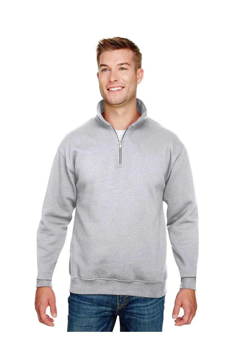 Bayside BA920: Unisex 9.5 oz., 80/20 Quarter-Zip Pullover Hooded Sweatshirt