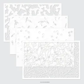 Berries and Leaves Stencil Pack