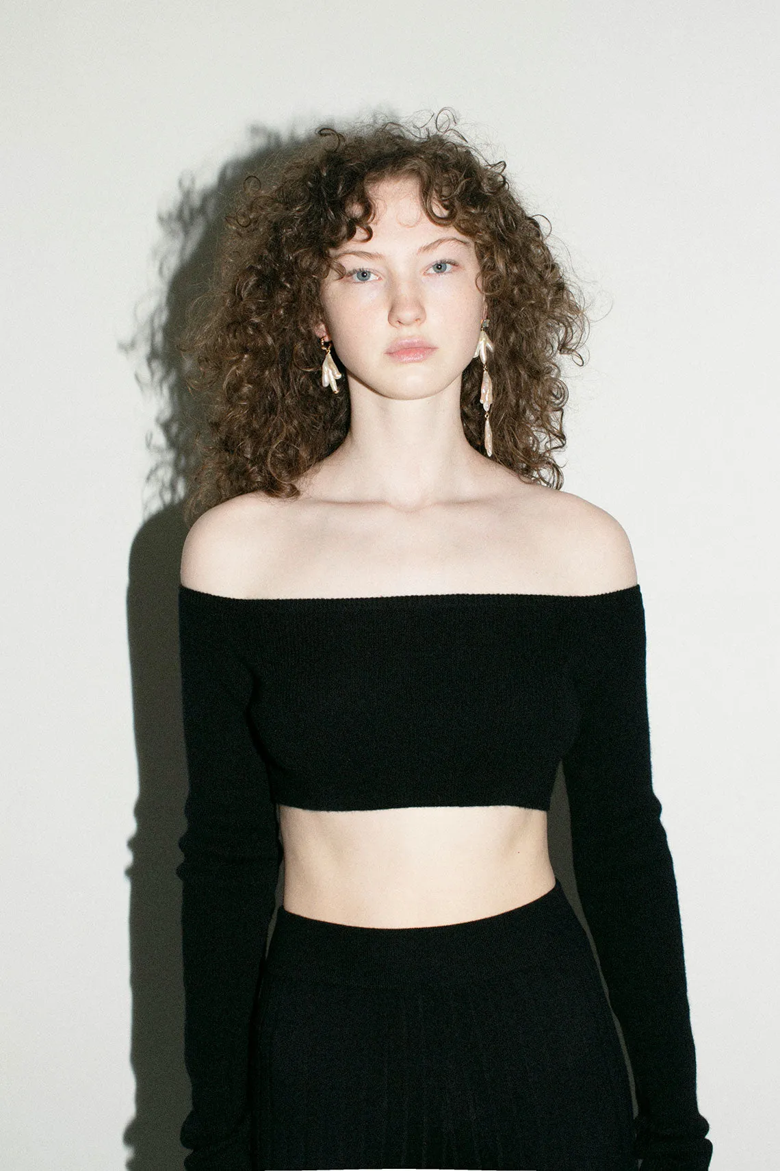 Black Cashmere Gina Crop Sweater