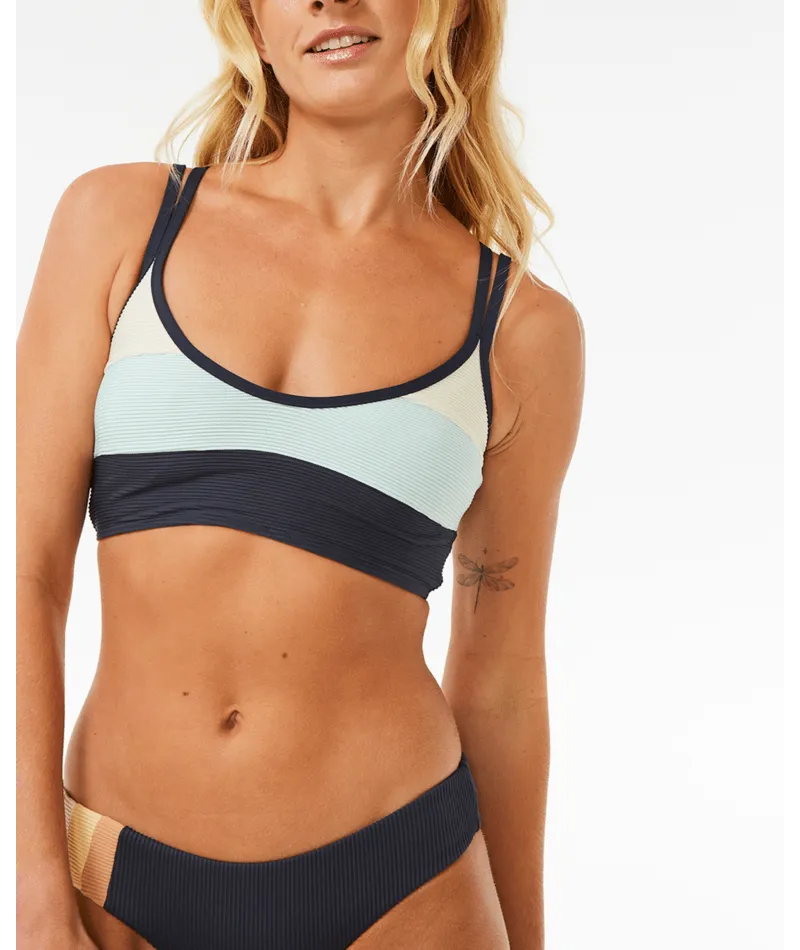 Block Party Spliced Crop Bikini Top