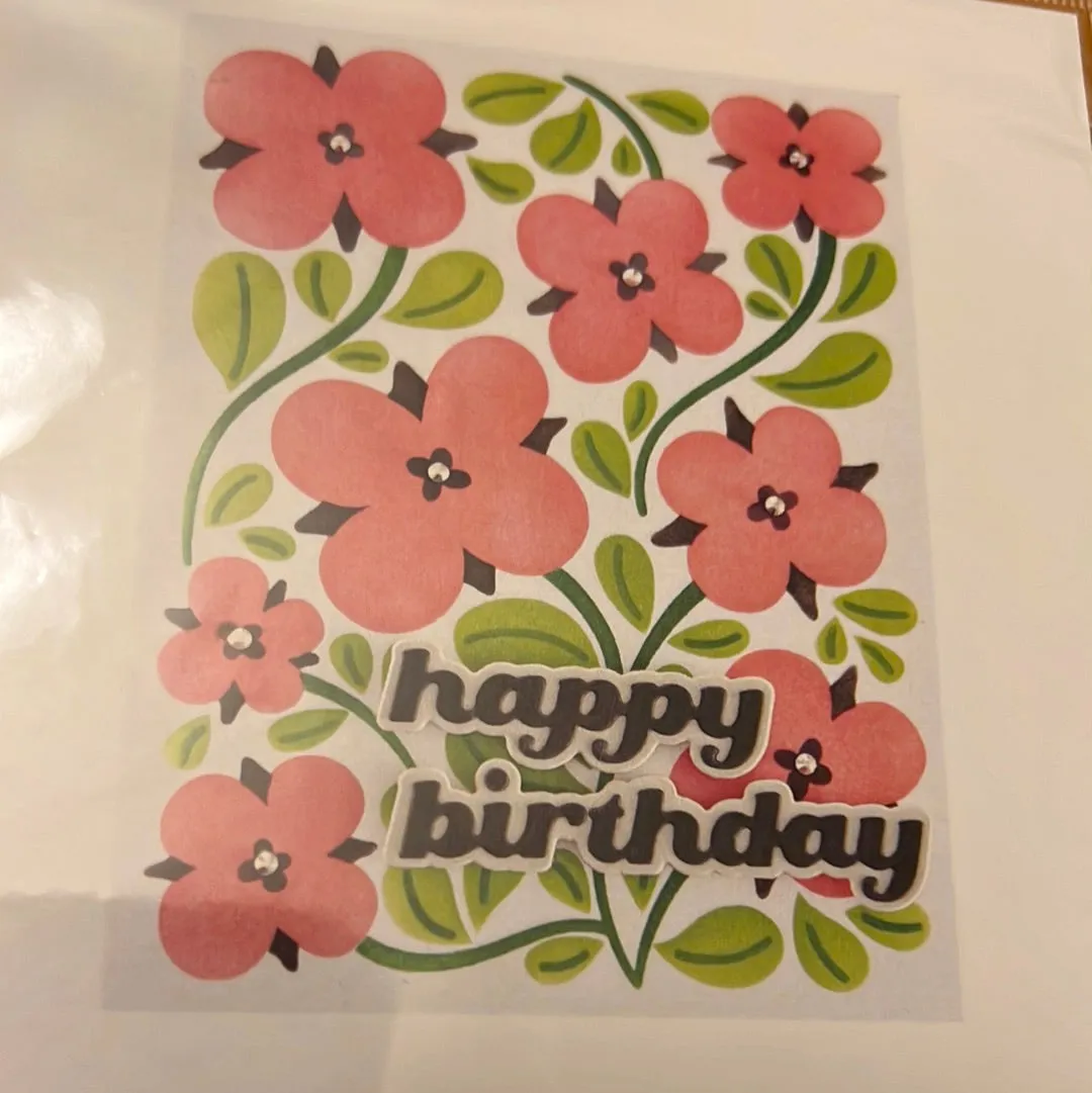 Blooming flowers stencil by spellbinders