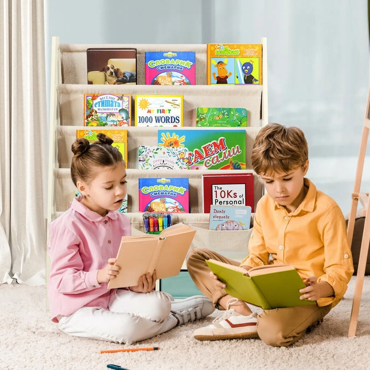 Bookshelf & Toy Organizer - Coffee