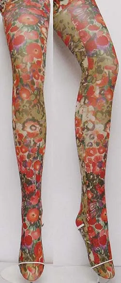 Bouquet Beauty Printed Art Tights