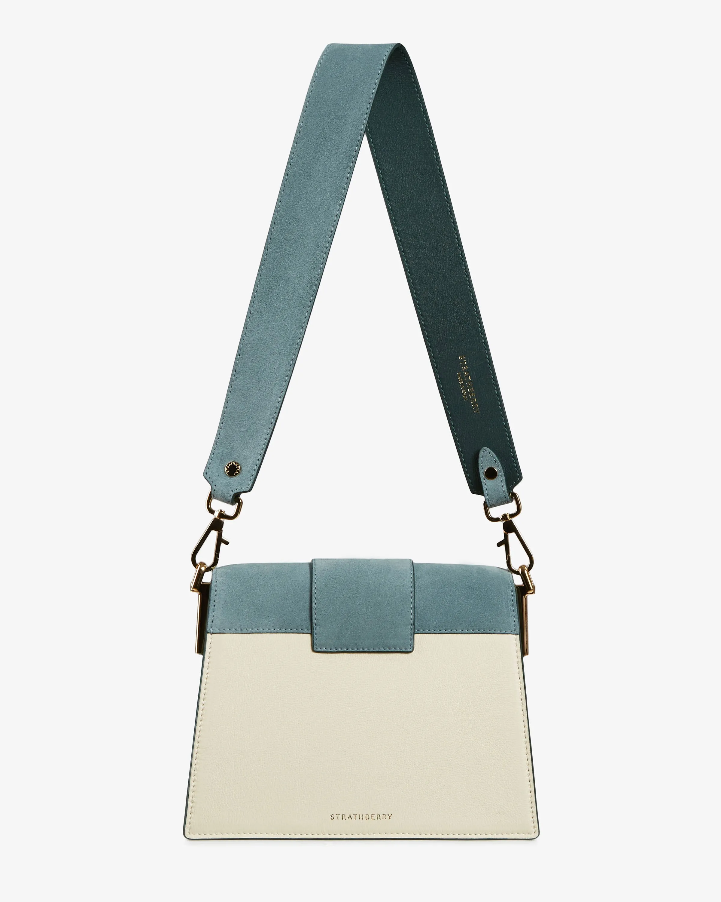 Box Crescent - Leather/Suede Duck Egg Blue/Diamond/Bottle Green