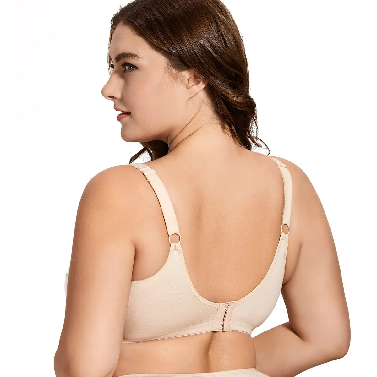 Breathable Two-layers Soft Cotton Wiress Nude Bra