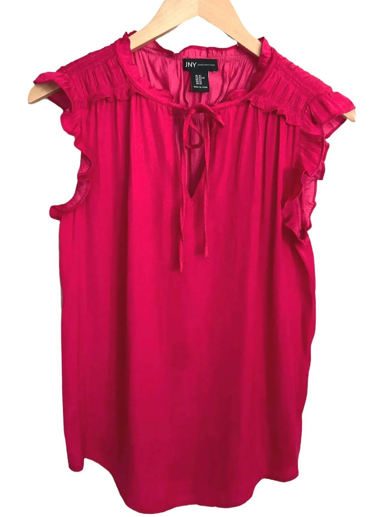 Bright Winter Pink Ruffle Top