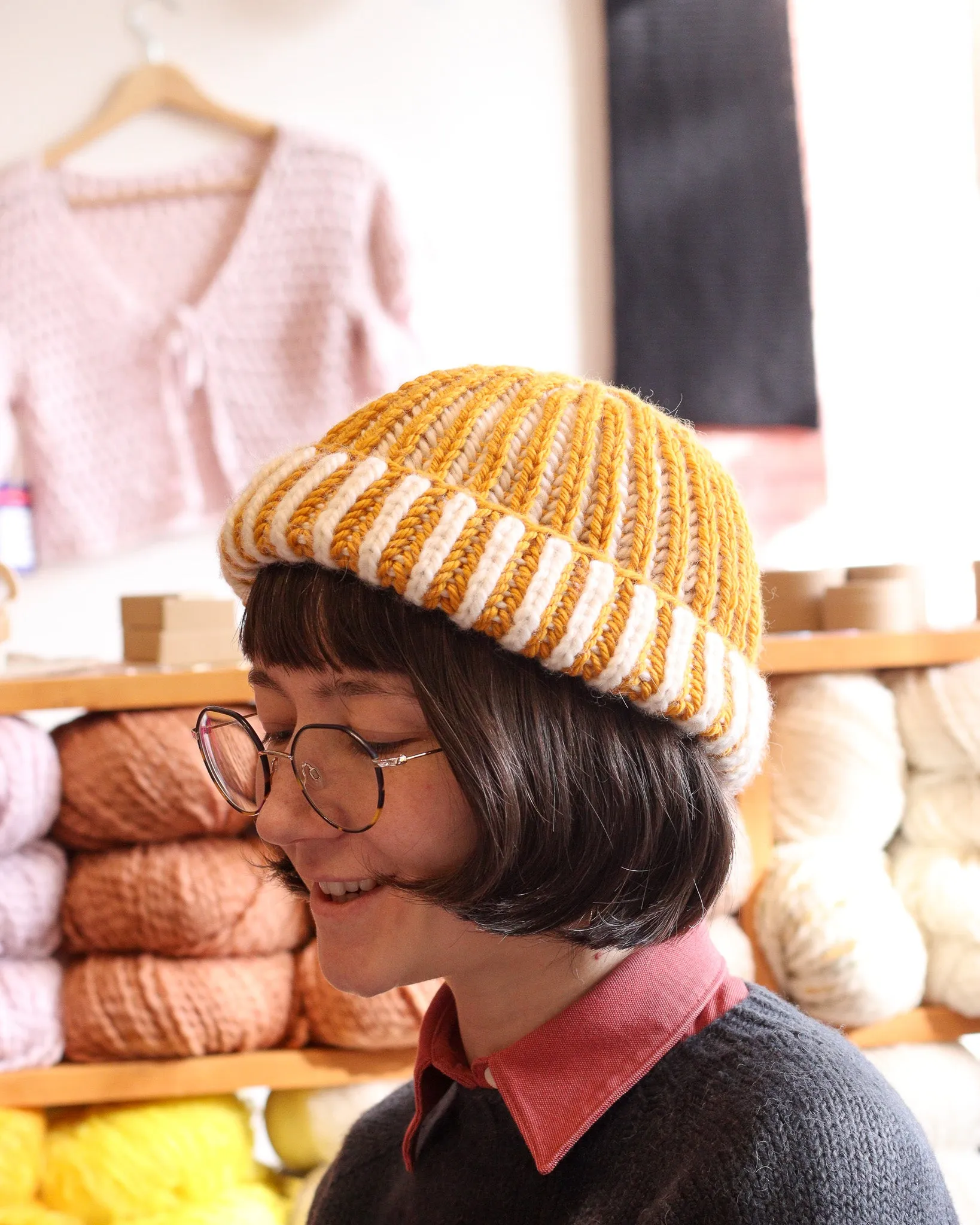 Brioche Hat No. 2 Bulky Yarn Knitting Pattern