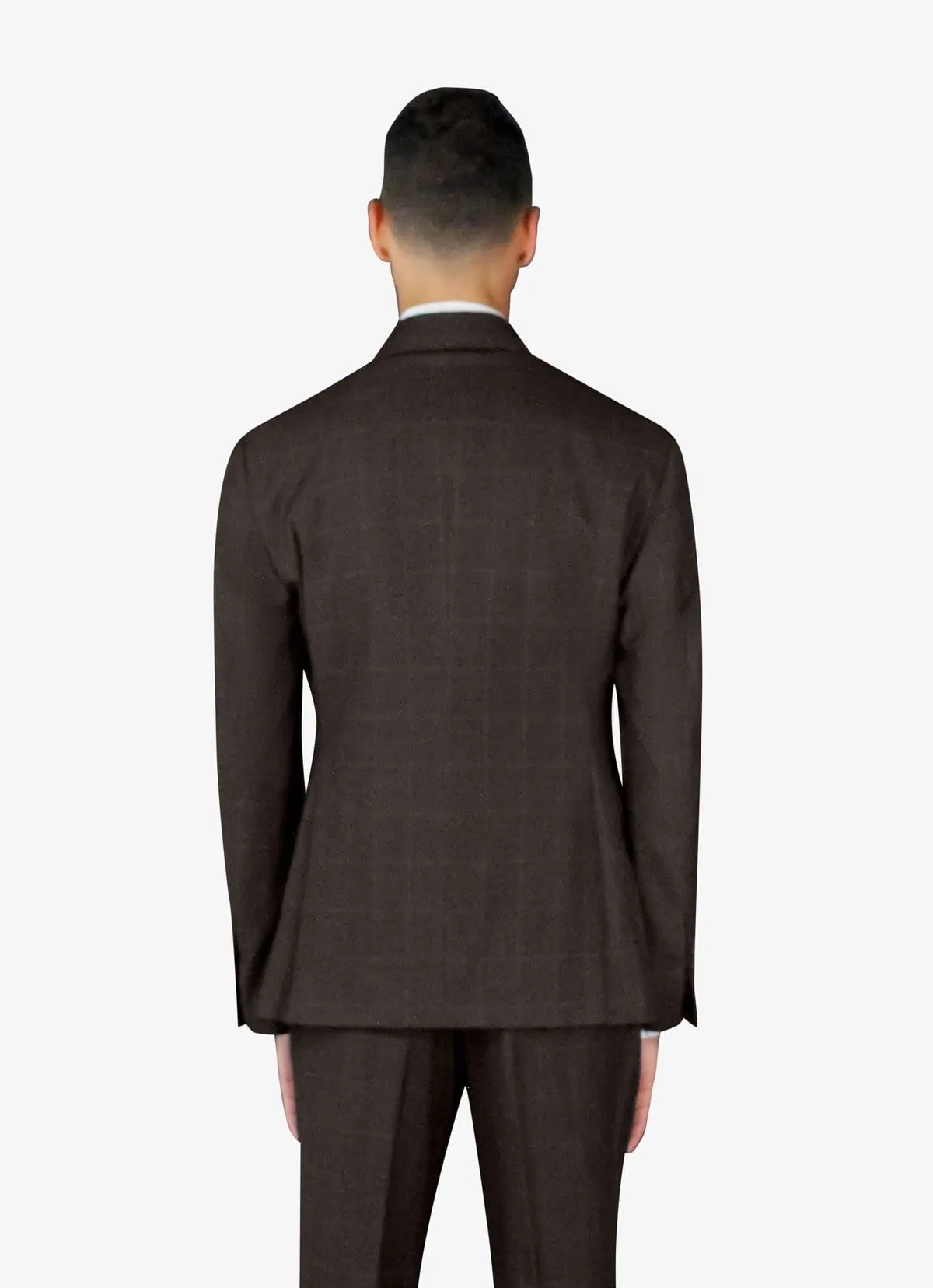 Brown Windowpane Suit