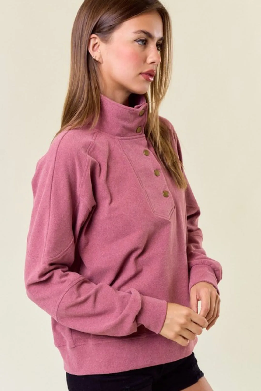 Brushed Mock Pullovers - 2 Colors!