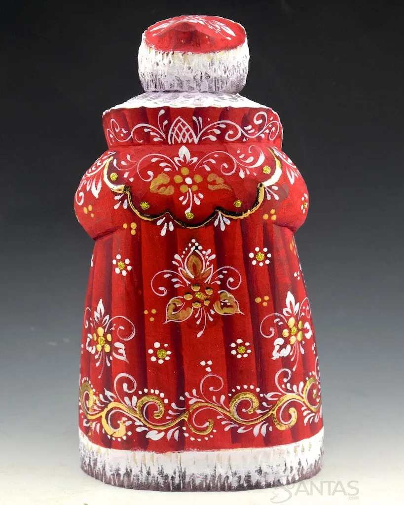 Bundled Up Russian Santa with Scenic Toybag