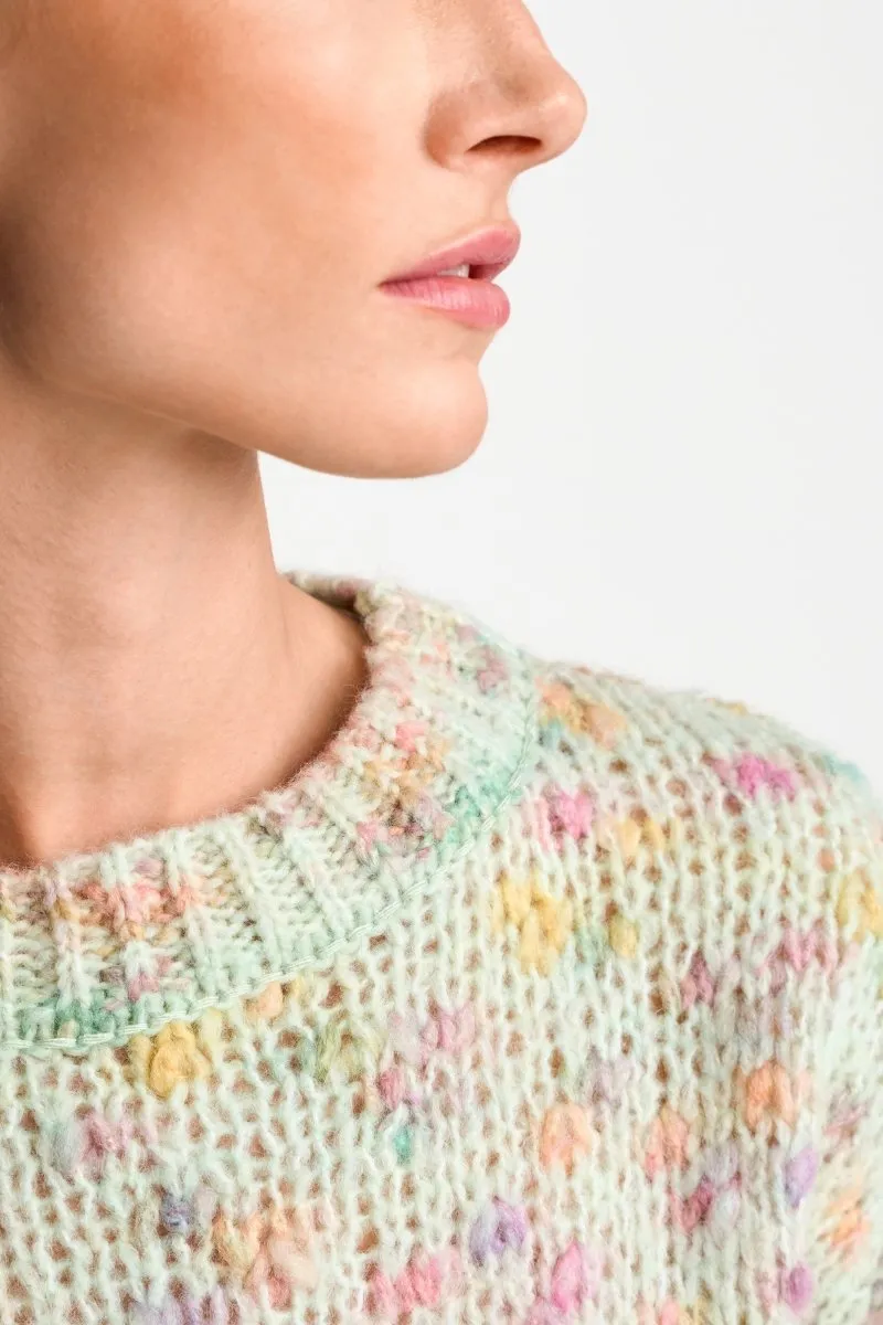 Bunter Grobstrickpullover