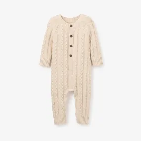 Cable Knit Long Jumpsuit Rainy Day