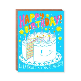 Cake Layers Birthday Card