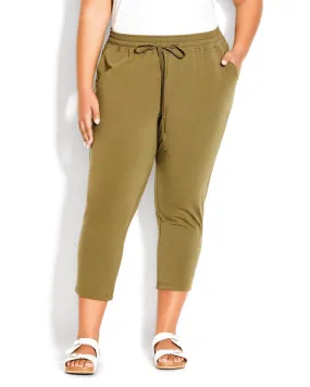 Camila Capri Sweatpant | Olive Green