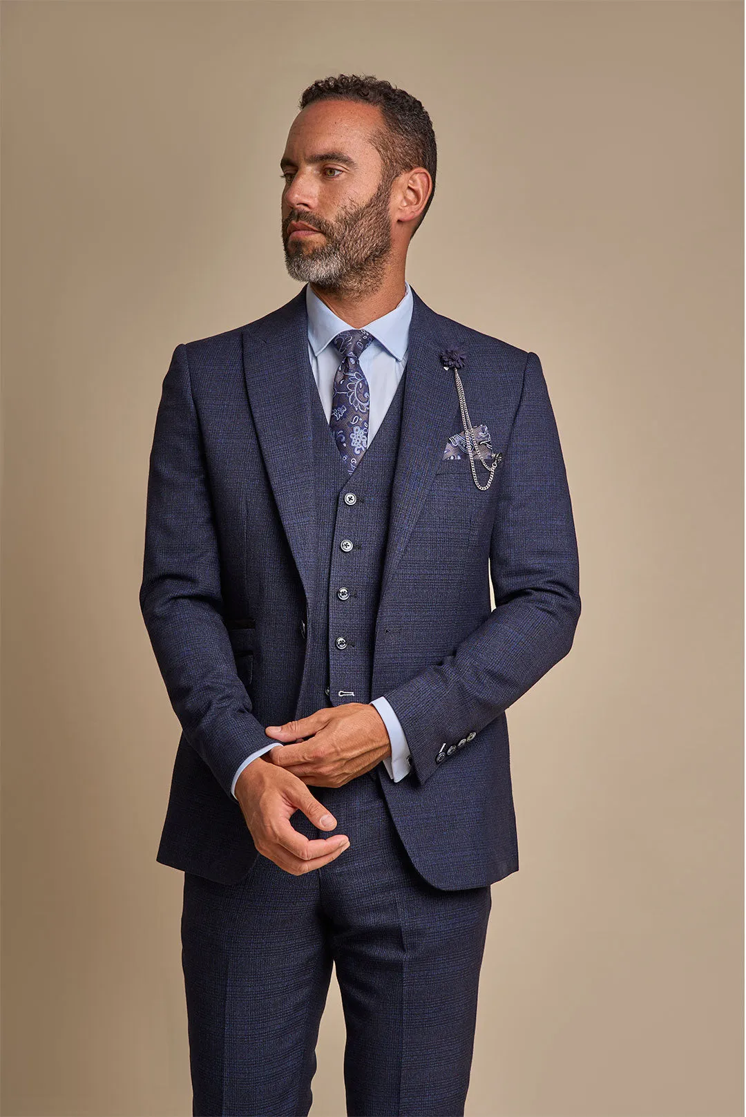 Caridi Navy Three Piece Suit