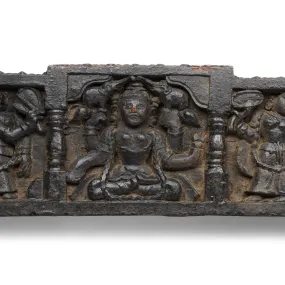 Carved Lintel Panel From Andhra Pradesh - 18thC