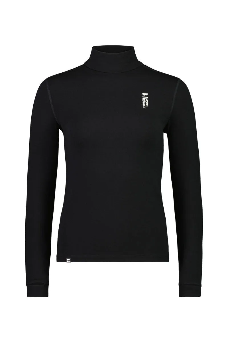 Cascade Merino Flex 200 Mock Neck LS Black