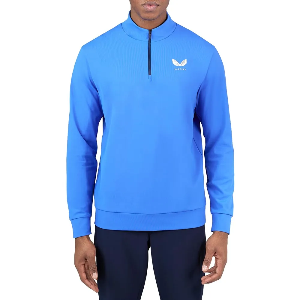 Castore Classic Mock Neck 1/4 Zip - Royal Blue