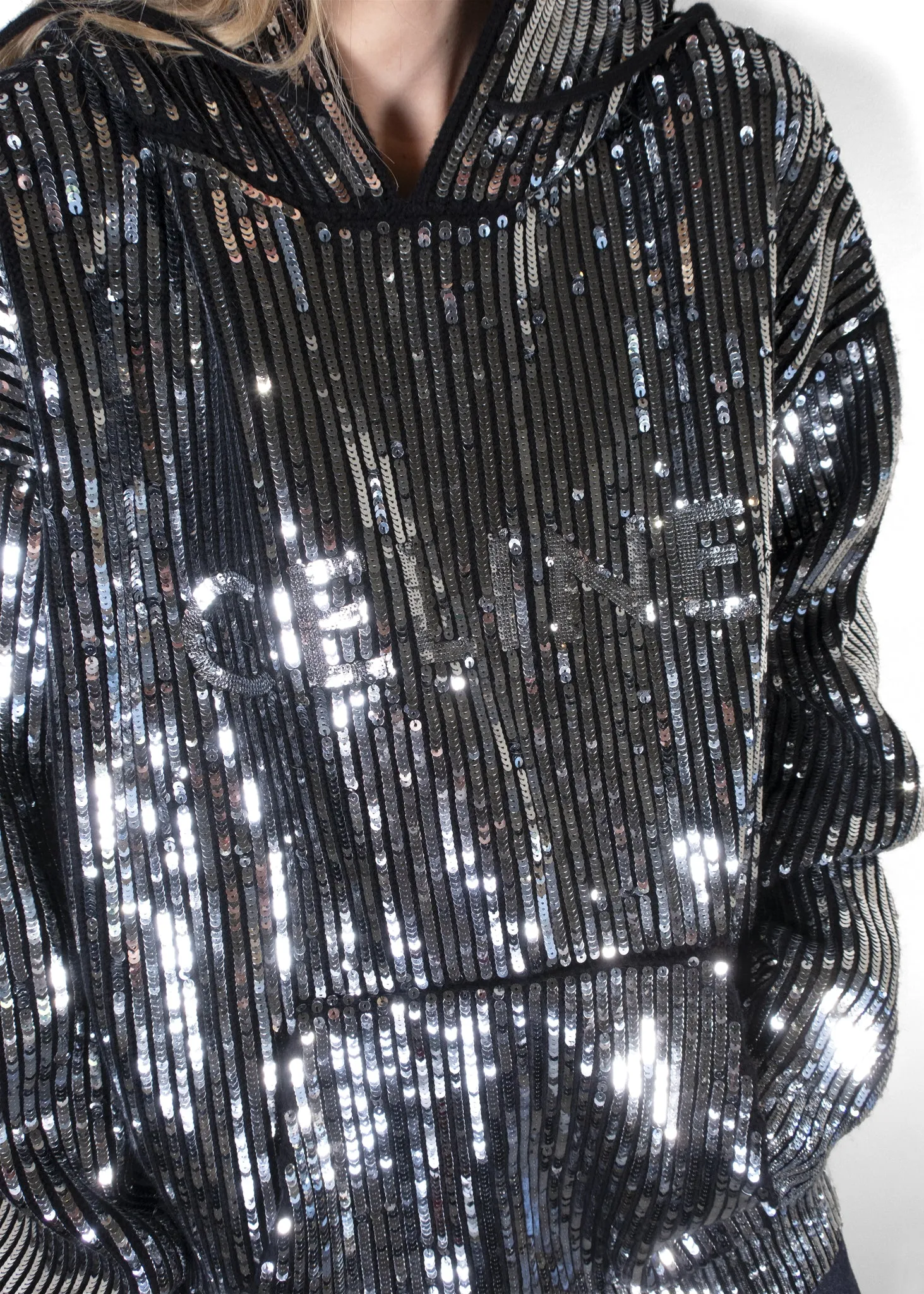 Celine Sequined Wool Hoodie