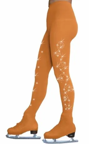 ChloeNoel TF8830 Light Tan with Crystals Adult New Figure Skate Tights