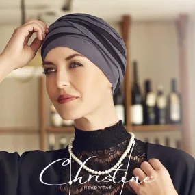 Christine Shanti Bamboo Turban - Blue/Black