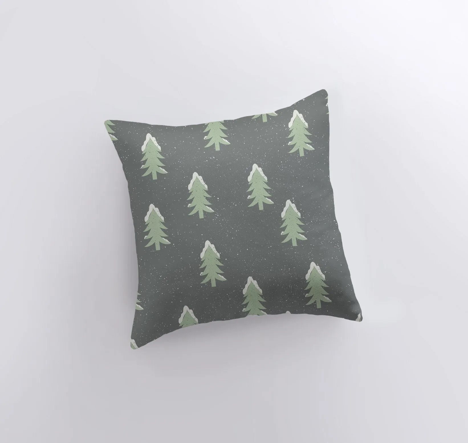 Christmas Trees | Throw Pillow | Pillow Cover | Snow Flakes | Trees |