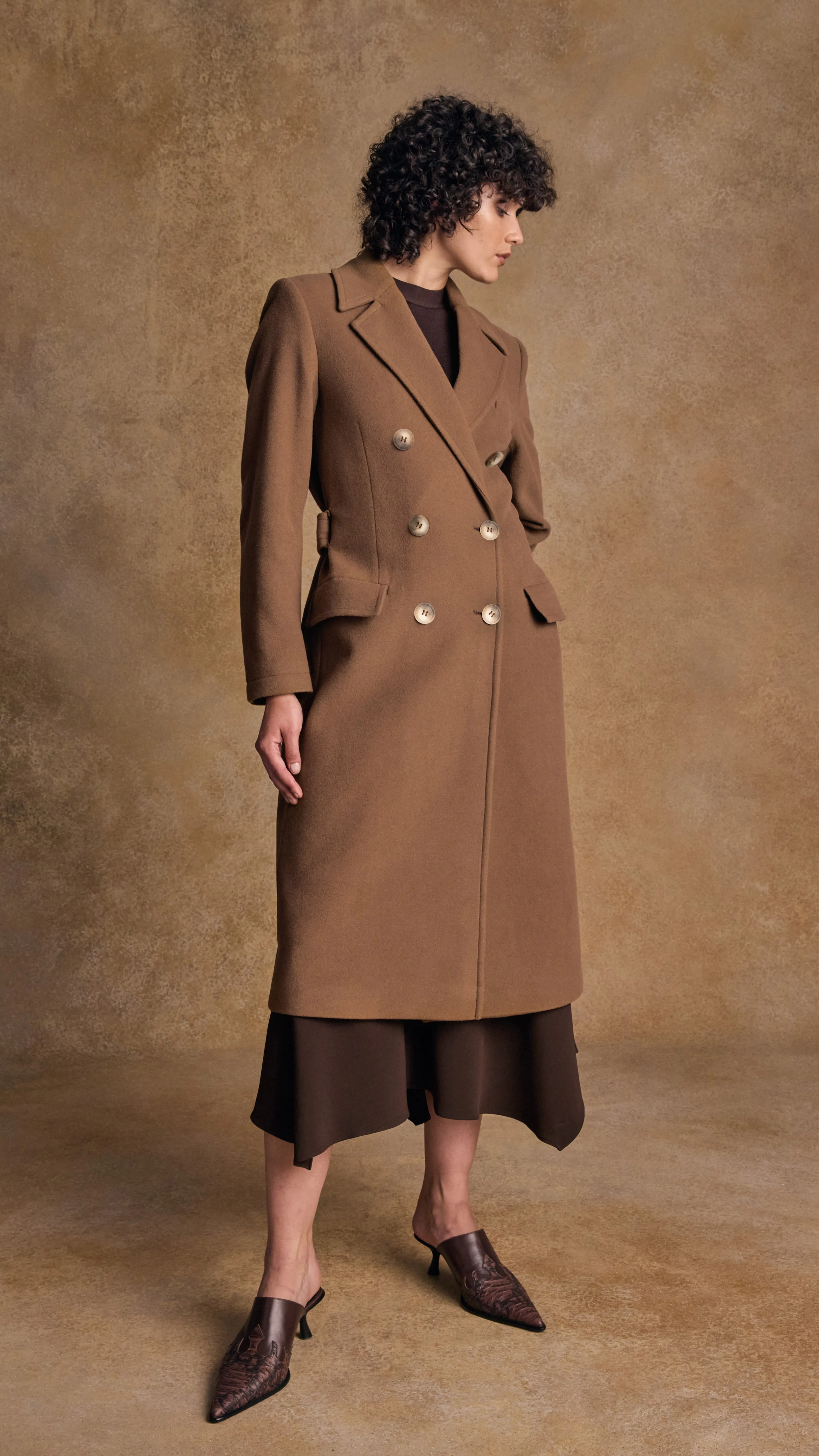 Clodagh Wool Coat - Camel