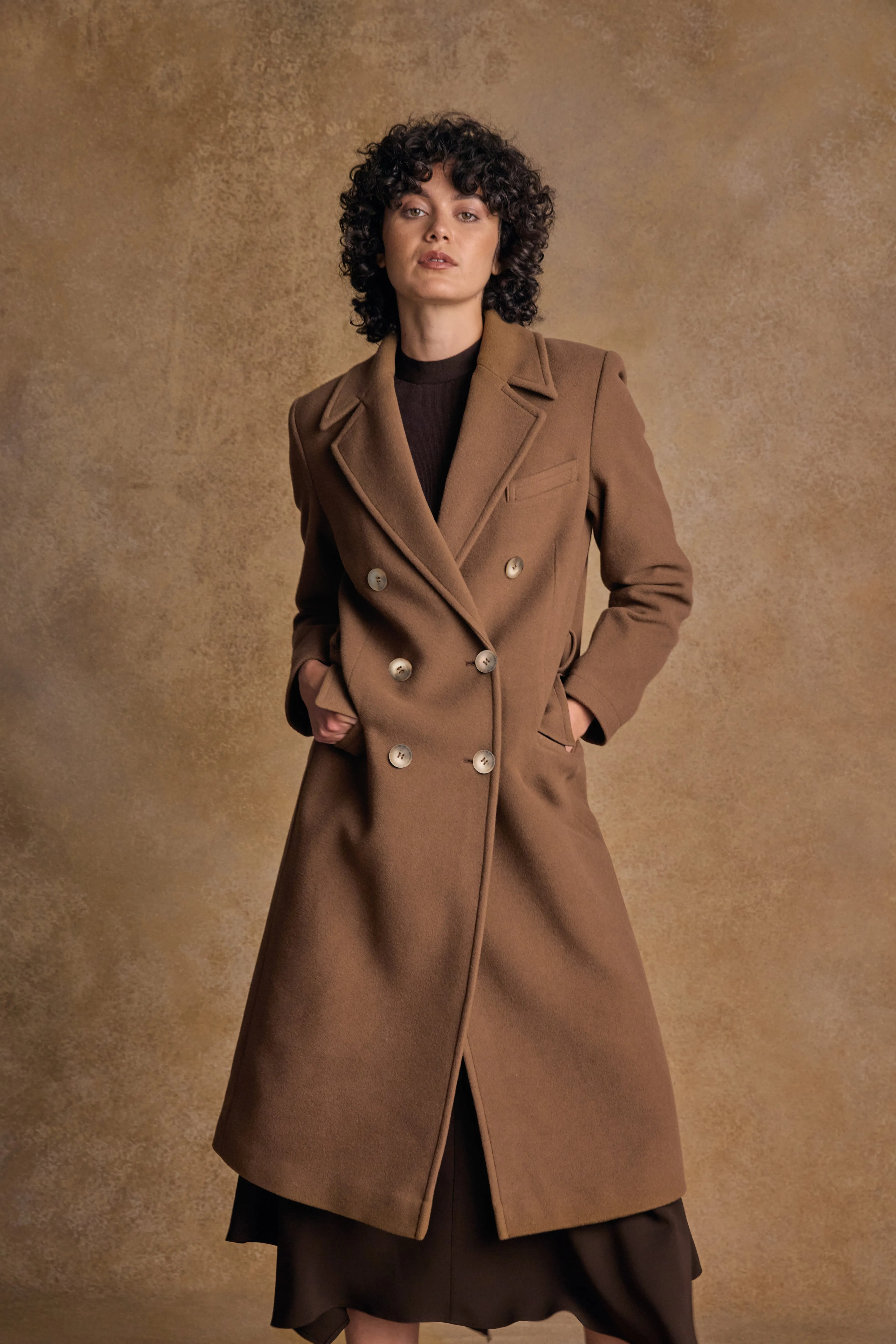 Clodagh Wool Coat - Camel