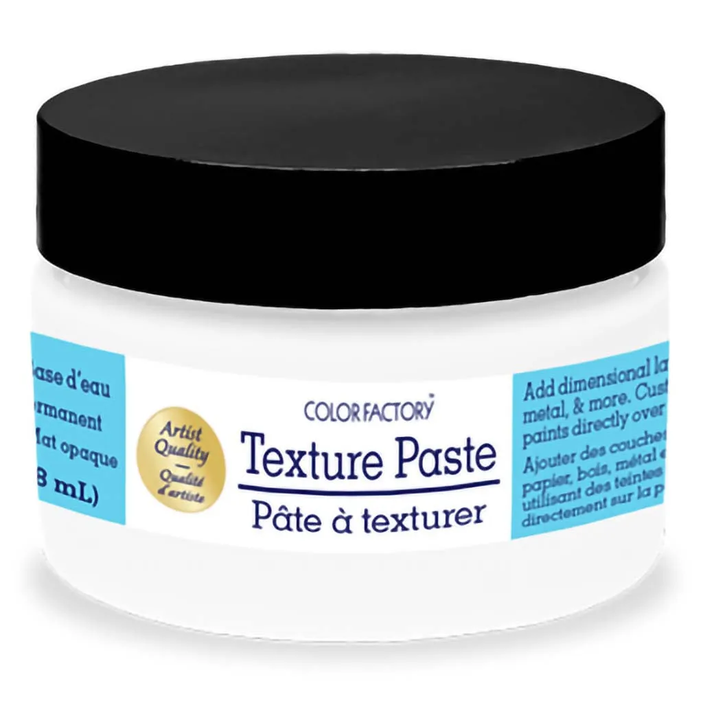 Color Factory Media: Texture Paste, Water-based-, 4oz, (118ml)