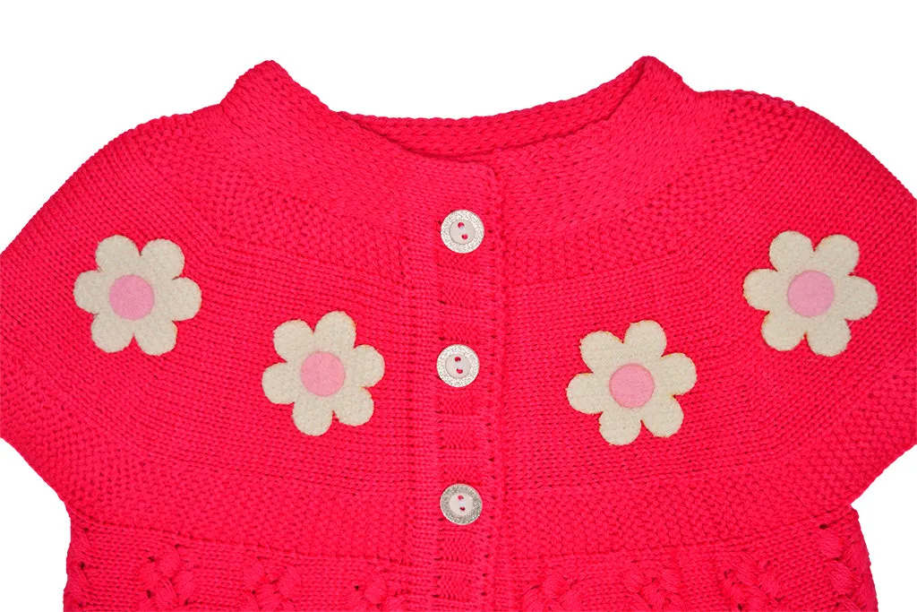 Colorful Sweater For Baby & Toddler Girls Warm & Cozy Pull-Over Button Vest