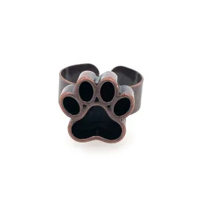 Copper Paw Deep Closed Bezel Ring