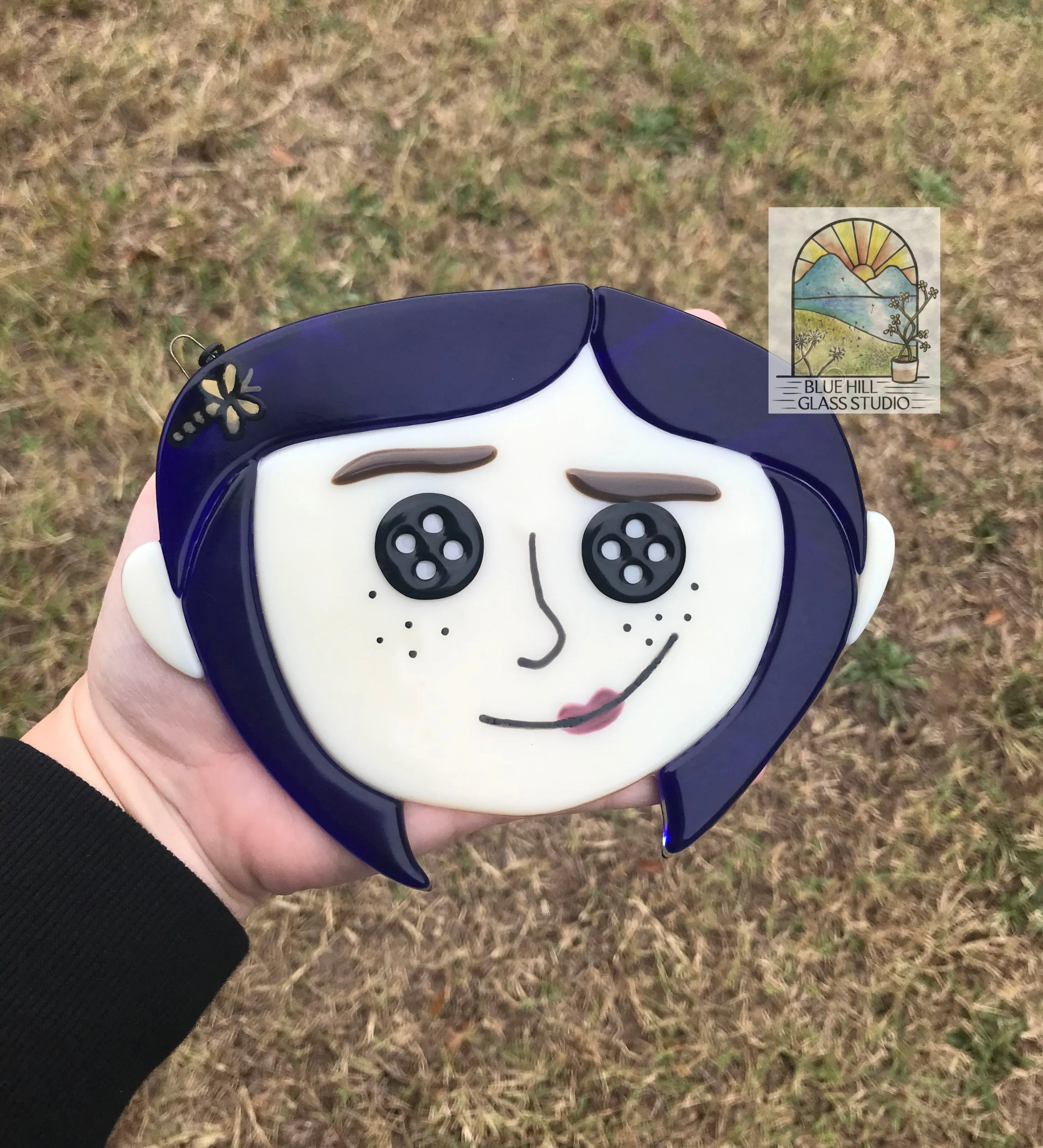 Coraline Fused Glass Sun Catcher