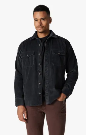 Corduroy Overshirt In Charcoal