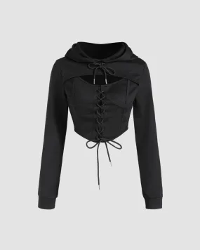 Corset Style Trending Hoodie Style Top (Copy)