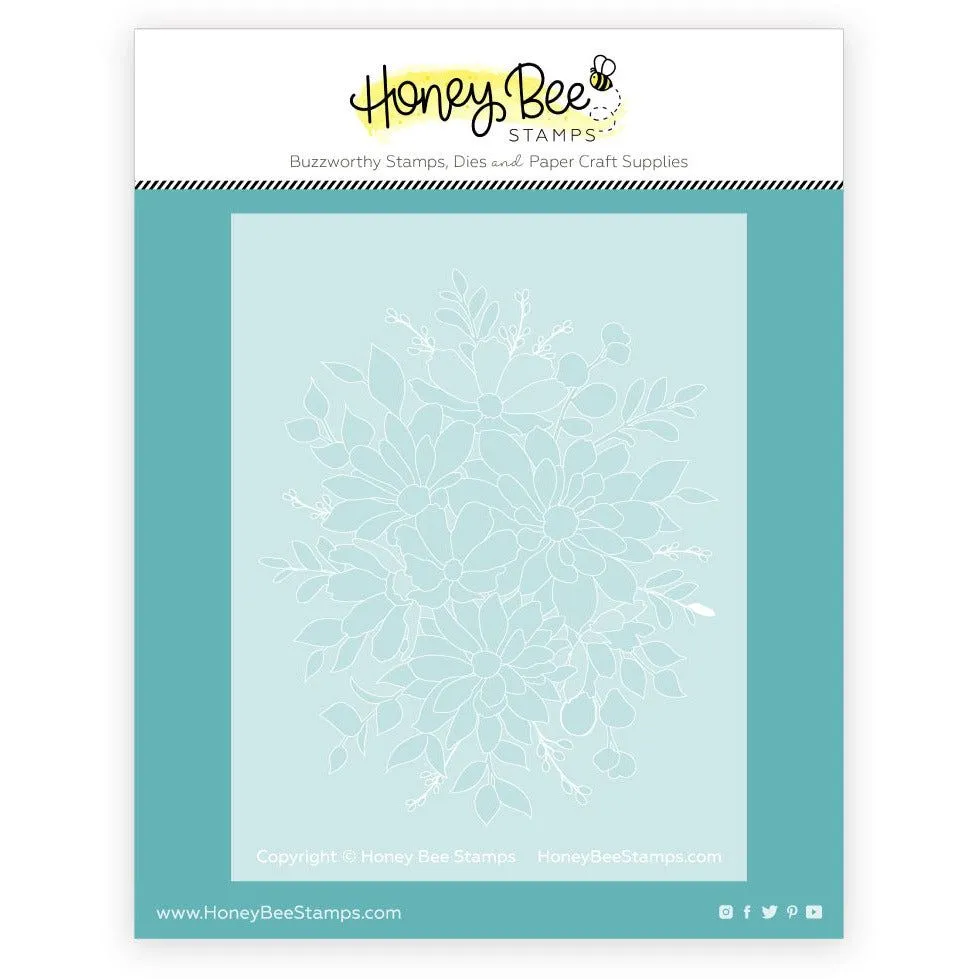 Daisy Layers Bouquet - Set Of 6 Coordinating A2 Stencils